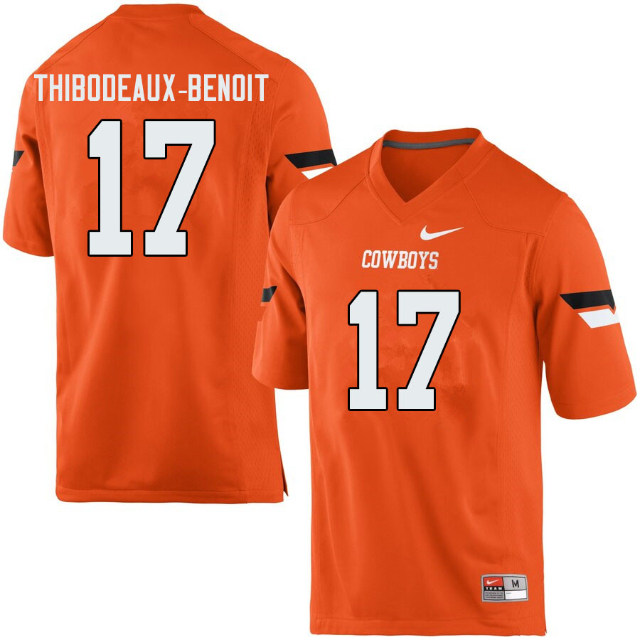 Men #17 David Thibodeaux-Benoit Oklahoma State Cowboys College Football Jerseys Sale-Orange